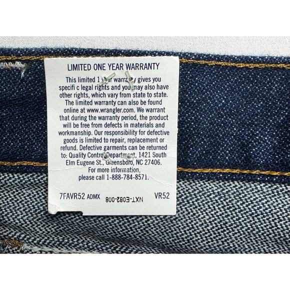 NWT Wrangler 47MWZ Men's Regular Fit Straight Leg Blue Denim Jeans - Size 38x34 - Picture 5 of 7